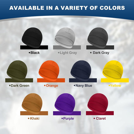 Helmet Liner Skull Cap for Men, Sweat Wicking Hats Stretchy Under Helmets Caps Orange -