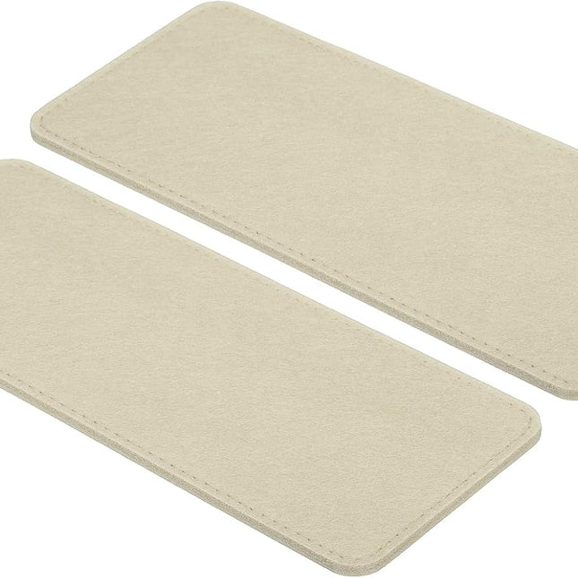 12 x 5 Inch Felt Bag Base Shaper, 2pcs Bottom Pad Organizer Insert Rectangle Liner Board for Purse Handbag Tote Travel Canvas Cosmetic, Beige -