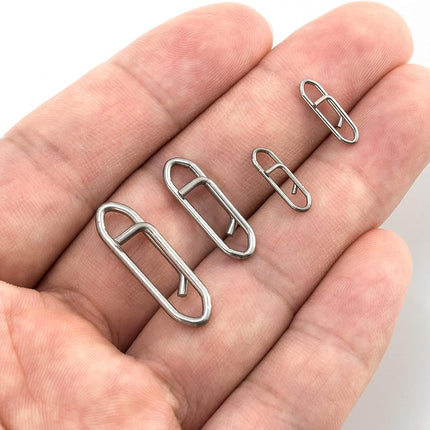 Fishing Speed Clips Power Quick for Lures Change Stainless Steel Lure Snaps Saltwater Freshwater Crankbait Tackle XS-25LB-0.5" 20 Pack