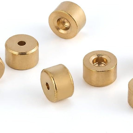 50 Pack Carolina Ticker Keeper Brass Weights Sinkers, Protects Knot & Make Noise, Teaxs Rig Tackle for Freshwater Bass Fishing -