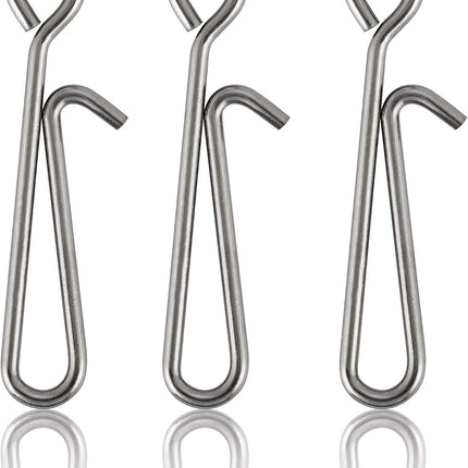 50 Pack Fishing Clips Quick Change Speed Crankbait Snaps Stainless Steel Line Lure Hook Connector Freshwater - #1-22LB-0.55"