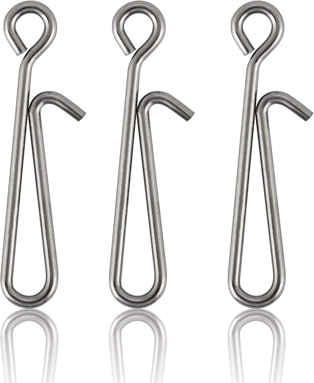 50 Pack Fishing Clips Quick Change Speed Crankbait Snaps Stainless Steel Line Lure Hook Connector Freshwater