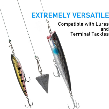 50 Pack Fishing Clips Quick Change Speed Crankbait Snaps Stainless Steel Line Lure Hook Connector Freshwater - #1-22LB-0.55"