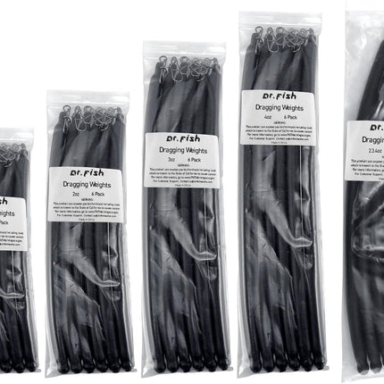 6 Pack Dragging Weights for Catfishing, Drifting Weight Freshwater Fishing Sinkers Bottom Search Slip Stick Trolling Catfish Tackle Gear - 3oz-6