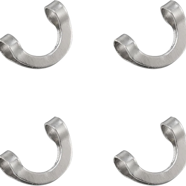 100 Pack Folded Spinner Clevises for Fishing Inline Lure Making Accessories Freshwater Spinnerbait Blade Alabama Walleye Rig Silver 0.17*0.15"-100pk