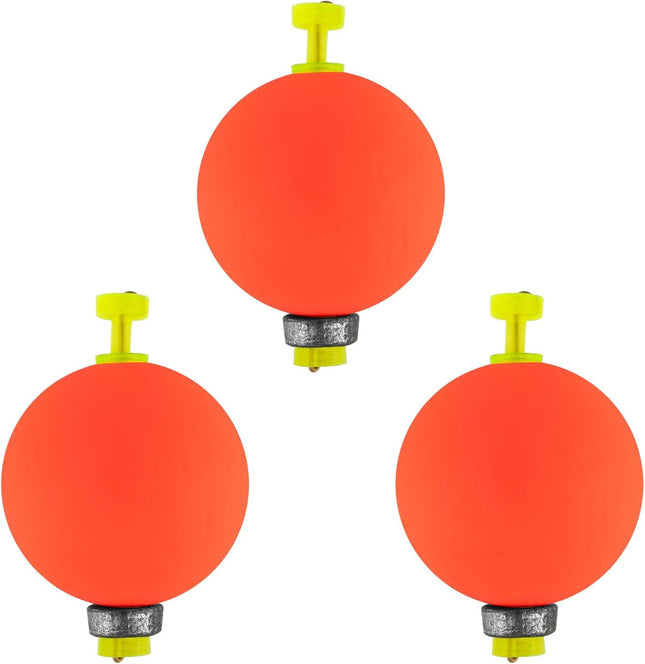 10 Pack Weighted Fishing Bobbers Snap-on Spring Floats EVA Foam Push Button Clip on Fly Trout Bass Crappie