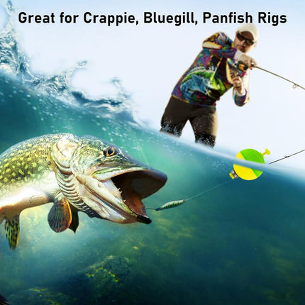 10 Pack Weighted Fishing Bobbers Snap-on Spring Floats EVA Foam Push Button Clip on Fly Trout Bass Crappie Catfish Red Diam 1.5''(3/8oz)