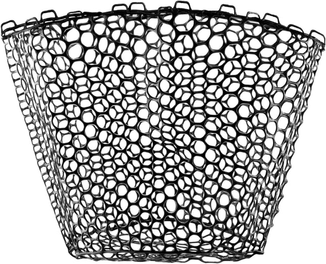 Fishing Landing Net Replacement Rubber Without Handle Foldable Mesh Netting for Freshwater Saltwater Black