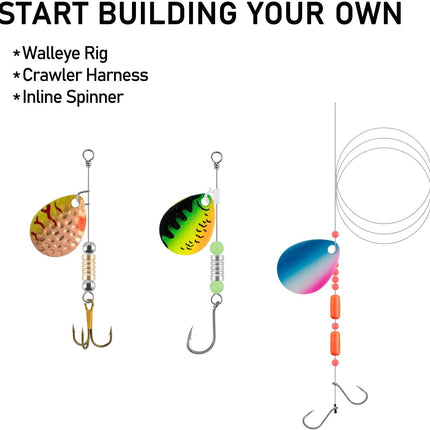 Fishing Colorado Blades Kit Lure Making Supplies for Spinner Spinnerbaits Walleye Rig Crawler Harness Lures Trout Salmon Bass #3-20 Pack -