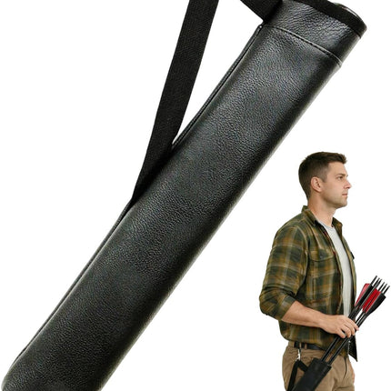 Archery Arrow Quiver Hip Tube with 2-Tubes and Belt Clip Lightweight for Youth Carbon Wooden Crossbow Arrows Holder -