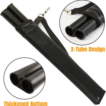 Archery Arrow Quiver Hip Tube with 2-Tubes and Belt Clip Lightweight for Youth Carbon Wooden Crossbow Arrows Holder -