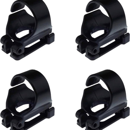 4 Pack Scuba Dive Universal Plastic Clip Snorkel Keeper Tube Holder, Black