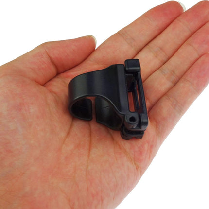 4 Pack Scuba Dive Universal Plastic Clip Snorkel Keeper Tube Holder, Black