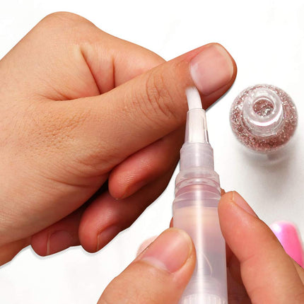 20 PCS Cuticle Oil Pens Transparent Twist Cosmetic Container Empty Nail Pen With Brush Tip Lip Gloss Refillable Eyelash Growth Liquid Tube 10 Transfer Pipettes 2 Stickers white-20 -