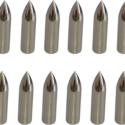 100 Grain Glue on Field Points Archery Replacement Practice Target Arrow Tips 12 Pack -