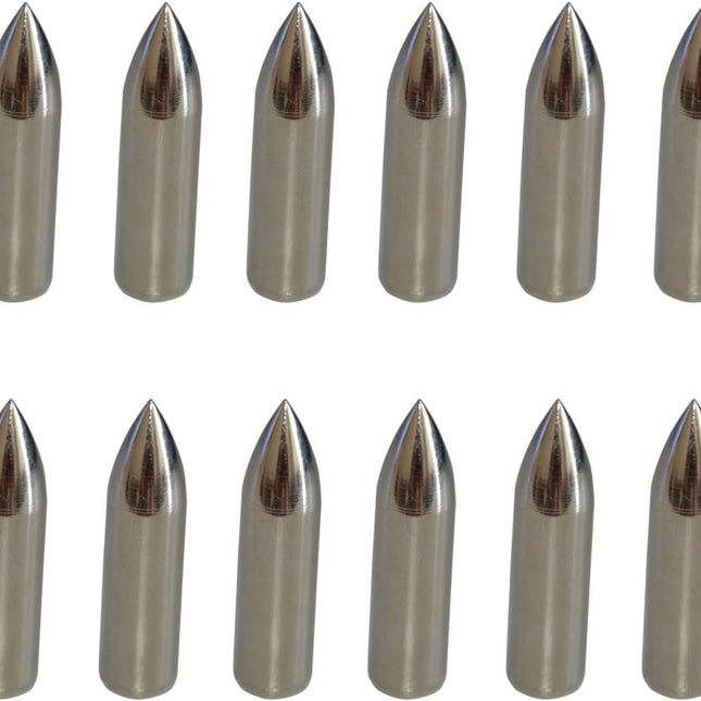 100 Grain Glue on Field Points Archery Replacement Practice Target Arrow Tips 12 Pack -