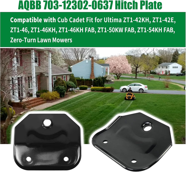 703-12302-0637 Hitch Plate Compatible with Cub Cadet ZT1 ZT2 ZT3 Heavy Duty Zero Turn Mower – product detail