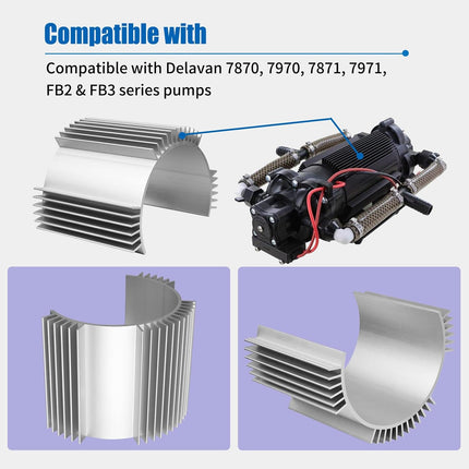 Motor HeatSink Compatible with Delavan All FB Series Pumps，Radiator Fits MY1020 Motor, MX650, MX500&SX500 Dirt Bike, Cooling Fins-3.75 X 3.95 Dia，Cooling Fins Fit Electric Engine About 4 "Dia -