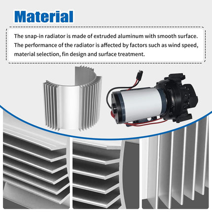 Motor HeatSink Compatible with Delavan All FB Series Pumps，Radiator Fits MY1020 Motor, MX650, MX500&SX500 Dirt Bike, Cooling Fins-3.75 X 3.95 Dia，Cooling Fins Fit Electric Engine About 4 "Dia -