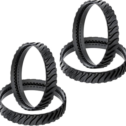 4PCS Pool Cleaner Tracks R0526100 Compatible with Zodiac MX8 / MX6 Elite Models In-Ground Sweeper, Heavy Duty Rubber Tires Baracuda Cleaners, Treads -