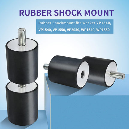 4 Pack New Upgrade Tamper Rubber Shock Mount Compatible with Wacker Neuson Plate Compactor Rammer WP1540 WP1550 VP1135 VP1340 VP1550 VP2050, Vibration Isolators/Shock Absorber 5100016316 -