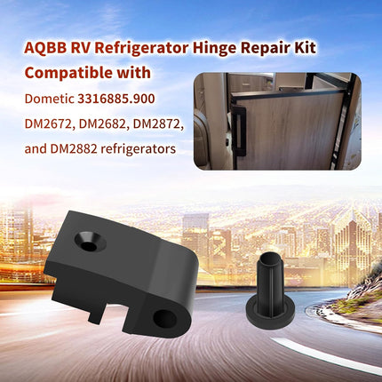 RV Refrigerator Hinge Repair Kit Compatible with Dometic 3316885.900 DM2672, DM2682, DM2872, and DM2882 refrigerators -