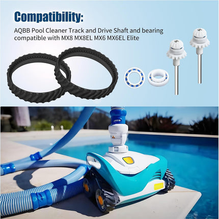 R0796200 Tune Up Kit Compatible with Zodiac Baracuda MX8 MX8EL MX6 Elite Cleaner, Pool Cleaner Move Repair Replacement Parts Tire Tracks, Drive Shafts, Bearing Assembly- R0526100 R0525100 R0527000 -