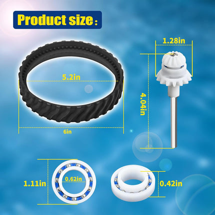 R0796200 Tune Up Kit Compatible with Zodiac Baracuda MX8 MX8EL MX6 Elite Cleaner, Pool Cleaner Move Repair Replacement Parts Tire Tracks, Drive Shafts, Bearing Assembly- R0526100 R0525100 R0527000 -