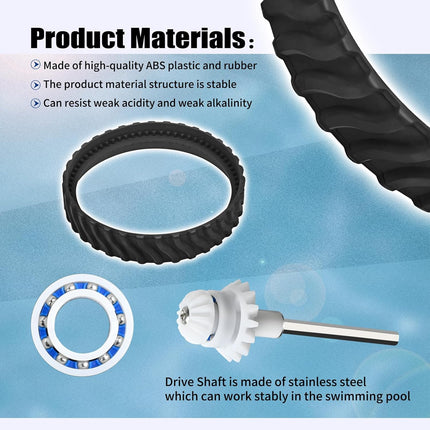 R0796200 Tune Up Kit Compatible with Zodiac Baracuda MX8 MX8EL MX6 Elite Cleaner, Pool Cleaner Move Repair Replacement Parts Tire Tracks, Drive Shafts, Bearing Assembly- R0526100 R0525100 R0527000 -