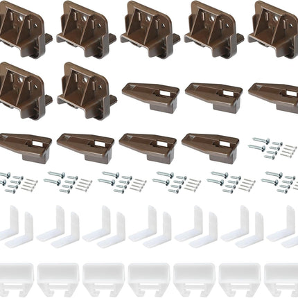 5 Set R 7321 Track Guide and Glides Replacement,Drawer kit Compatible with Kenlin Rite Trak 1 System, Drawer Hardware to Repair Furniture for Dressers, Hutches & Nightstand Systems -