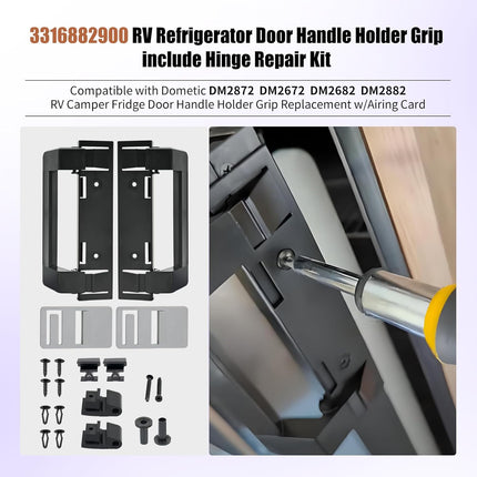 3316882900 RV Refrigerator Door Handle Replacement,Fridge Compatible with Dometic Camper Refrigerator,Fit for DM2872 DM2672 DM2682 DM2882 -