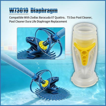 2 Pack X73010 Pool Cleaner Diaphragm Compatible with Zodiac Baracuda X7 Quattro、T5 Duo Cleaner,Pool Dura Life Replacement -