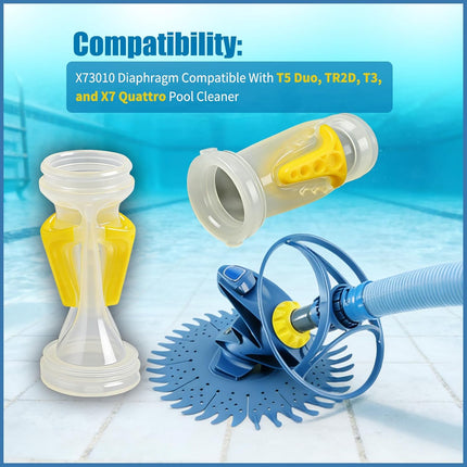 2 Pack X73010 Pool Cleaner Diaphragm Compatible with Zodiac Baracuda X7 Quattro、T5 Duo Cleaner,Pool Dura Life Replacement -