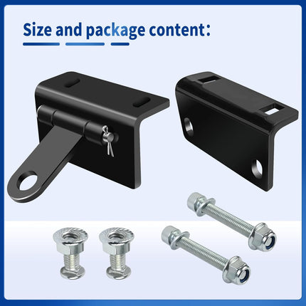 Universal Snowmobile Bumper Hitch Tongue Type Tow Carrier Compatible with Ski Doo Polaris REV Arctic Cat Yamaha and More, Adjustable Heavy-Duty Steel Sled Trailer Towing Hook -