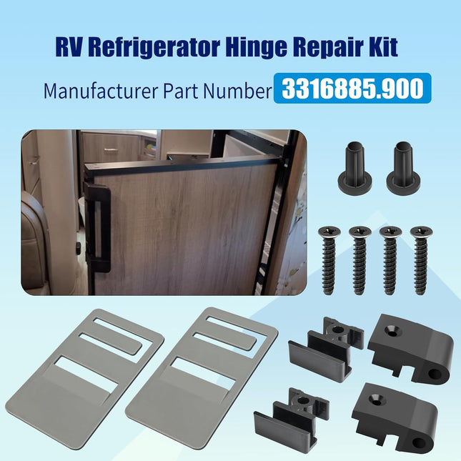 3316885.900 RV Hinge Repair Kit Compatible with Dometic RV Refrigerator Replacement Parts Fit for DM2672 – product detail