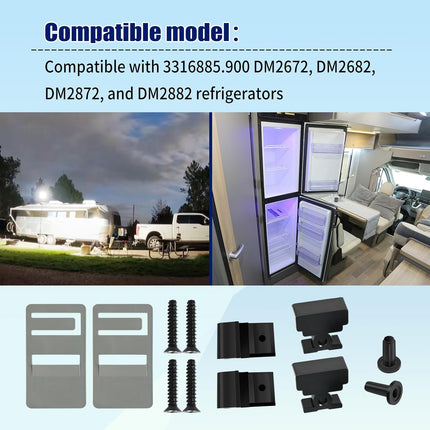 3316885.900 RV Hinge Repair Kit Compatible with Dometic,RV Refrigerator Replacement Parts Fit for DM2672 - DM2872 DM2882 DM2682
