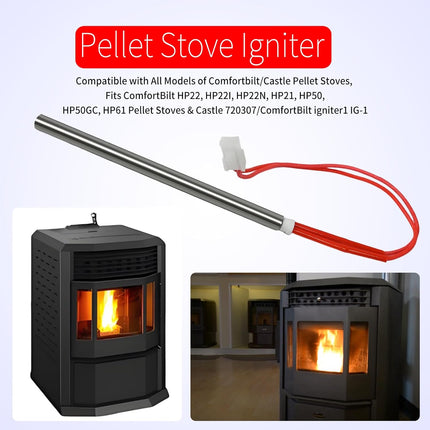 720307 Pellet Stove Igniter Compatible with All Models of Comfortbilt/Castle Stoves, Replacement Parts Fits Model HP22, HP22I, HP22N,HP21,HP50,HP50GC,HP61,1 IG-1 -