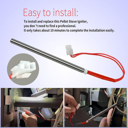 720307 Pellet Stove Igniter Compatible with All Models of Comfortbilt/Castle Stoves, Replacement Parts Fits Model HP22, HP22I, HP22N,HP21,HP50,HP50GC,HP61,1 IG-1 -