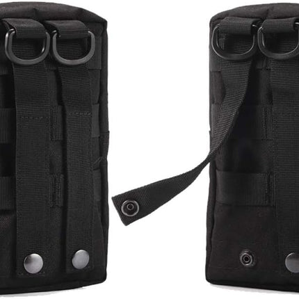 2 Pack Molle Pouches - Tactical Compact Water-Resistant Utility Gadget Gear EDC Pouch Hanging Waist Bags Black