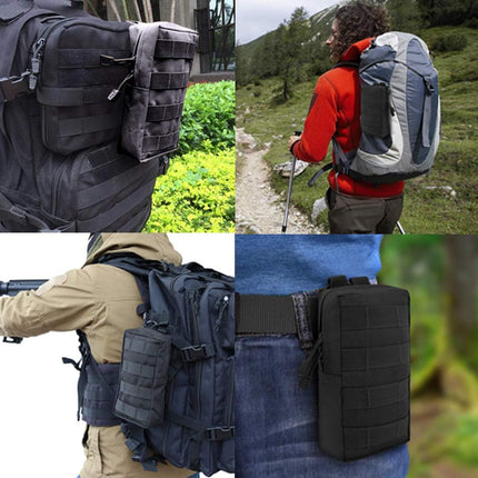 2 Pack Molle Pouches - Tactical Compact Water-Resistant Utility Gadget Gear EDC Pouch Hanging Waist Bags Black