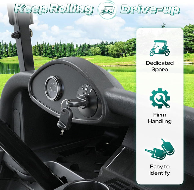 Ignition Key Switch W/2 Keys for EZGO Electric RXV 2008-Up OEM 605637 605946 609680 (Set of 2 Keys) Set – product detail