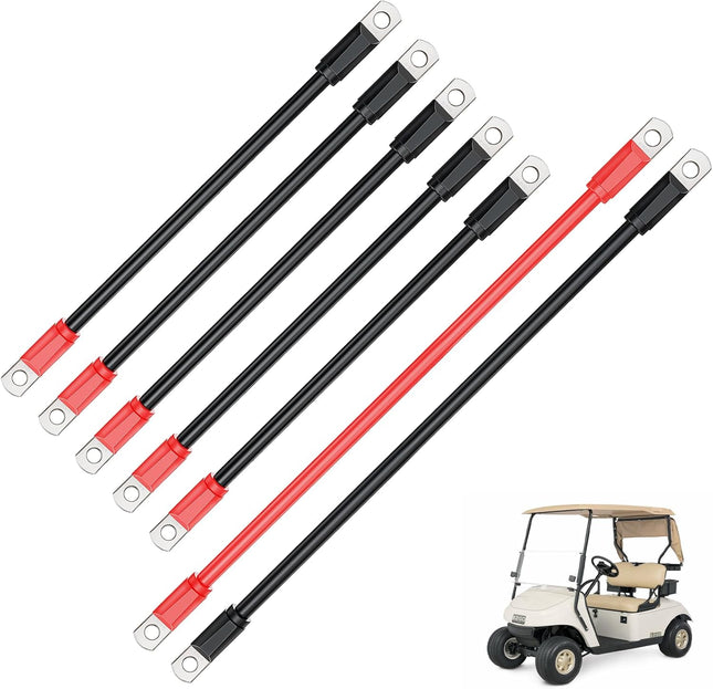 Golf Cart Battery Cables Set 4 Guage for EZGO TXT/Medalist 1994-Up 36V 48V Models Pure Copper Wire Kit