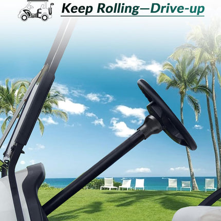 Golf Cart Steering Wheel Adapter, EZGO Adapter for TXT and RXV Models-Black -