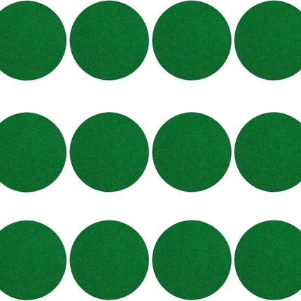 12 Pack Self Adhesive Air Hockey Mallet Felt Pads, Green, 94mm (green-12 Pack)