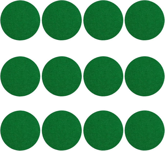 12 Pack Self Adhesive Air Hockey Mallet Felt Pads Green 94mm (green-12 Pack) V1259-DP01-A-542