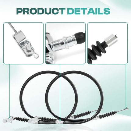 Club Car DS Brake Cable Kit Stainless Steel Core 2000-Up 102022101 Driver & Passenger Side Cables -