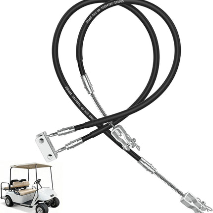 EZGO TXT Brake Cables, Cable Kit Passenger and Driver Side Stainless Steel Core Fits for 1994-2008 Marathon Medalist Golf Carts, OEM 70969-G03 -