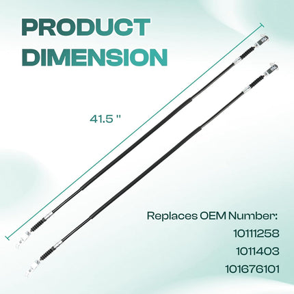 Club Car DS Brake Cable Kit Driver and Passenger Side Stainless Steel Core for 1981-1999 1011403 -