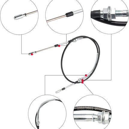 Golf Cart Transmission Shift Forward Reverse Cable for 1998-2003 Club Car DS Carts, OEM 101951501 103379501 -