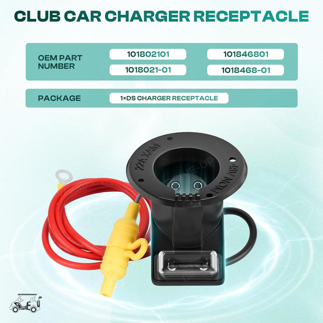 48V Club Car Charger Receptacle Plug for DS Modes Golf Cart Charging Port with Cord and OEM 101828901 – product detail